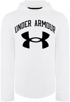 Under Armour UA RIVAL TERRY BIG LOGO HD-Onyx Wit/Zwart maat: XL    heren > fitness training > tops > hoodie