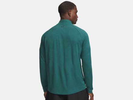 Under Armour ua tech textured 1/2 zip-grn training sweater heren - - maat L Groen