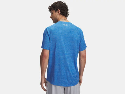 Under Armour ua tech textured ss-blu sport t-shirt korte mouw heren - Blauw