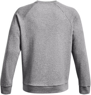 Under Armour Unisex Rival Fleece Crew Hals Sweatshirt voor volwassenen (Kasteel Rots/Wit) Lichtgrijs - XL