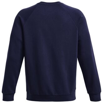 Under Armour Unisex Rival Fleece Crew Hals Sweatshirt voor volwassenen (Middernacht marine/wit) Navy - 3XL