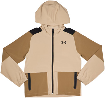 Under Armour Unstoppable Wvn Trainingspakken Kinder - Beige - Maat 122 - 127 CM - Poly Woven