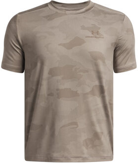 Under Armour Vanish Printed Sportshirt Jongens 176 Taupe dessin