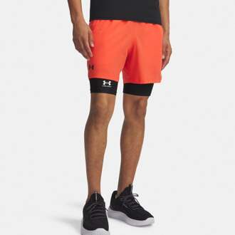 Under Armour Vansih Woven 6in Shorts Heren-rood, zwart mat - L