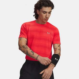 Under Armour Velociti  Hardloopshirt Heren-rood, zilver - XL