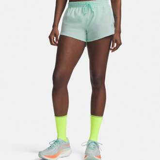 Under Armour Velociti Pro 3in  Hardloopshorts Dames-mint, zilver - S