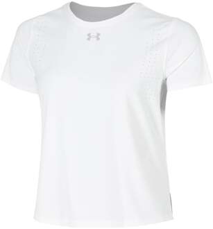Under Armour Velociti Pro  Hardloopshirt Dames-wit, zilver - L