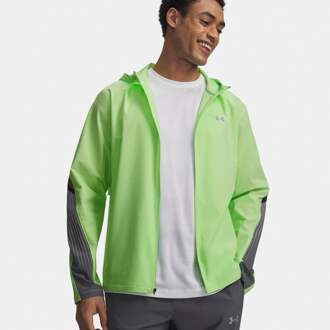 Under Armour Velociti Storm Hooded  Hardloopjas Heren-neongroen, donkergrijs - L