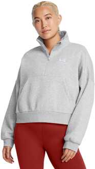Under Armour Women's Under Armour Icon Fleece Oversized 1/2 Zip Top in Grijs - UK 8-10 (Womens)