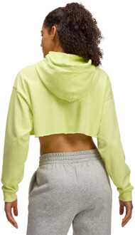 Under Armour Women's Under Armour Icon Terry Cropped Hoody in Geel - maat