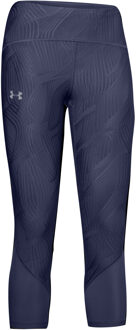 Under Armour Womens Fly Fast Jacquard Crop Legging Strak 1350079 497 Blauw