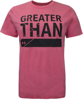 Under Armour Womens Greather Than T-shirt Grafische Top Roze 1356306 668 - maat