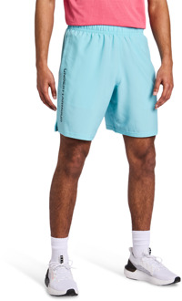 Under Armour Wordmark Logo Korte Broeken Heren - Blauw - Maat XS - Poly Woven Blue