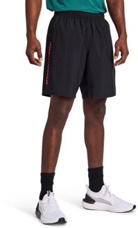 Under Armour Wordmark Logo Korte Broeken Heren - Zwart - Maat M - Poly Woven Black