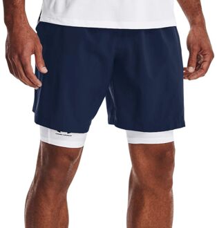 Under Armour Woven Graphic Short Heren donker blauw - wit - XL