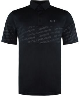 Under Armour Zwart Gekraagd Heren Playoff 2.0 Geblokt Poloshirt 1363032 001 - maat L