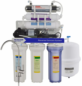 Under Sink 7-Stage Alkaline Ultraviolet Reverse Osmosis Water Filtration System,Alkaline Purifier with 6W UV Sterilizer - 75GPD