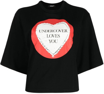 Undercover Zwart Grafisch Print T-shirt Undercover , Black , Dames - M