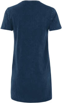 Underoath Title Lock Women's T-Shirt Dress - Navy Acid Wash - XXL - Navy Acid Wash