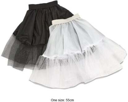 Underskirt Petticoat voor volwassenen Zwart, Wit - Transparant