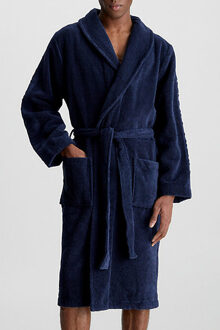 UNDERWEAR fleece badjas blauw - L/XL