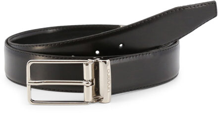 Ungaro Leren Ceintuur Klassieke Stijl Zwart - One Size
