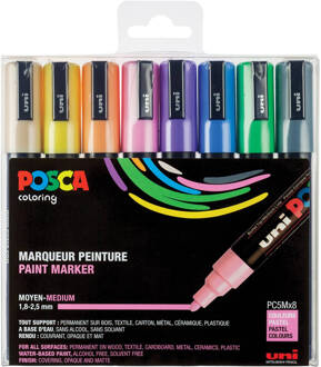 Uni Posca Stiften Pastel Colors PC5M 2.5 mm lijn