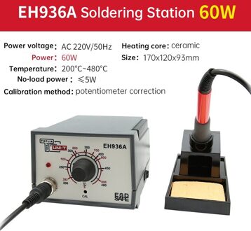 UNI-T Soldeerstation EH936A/EH936B Zuiver Koper Transformator Keramische Verwarming Core Temperatuurregeling Lassen Rework Station