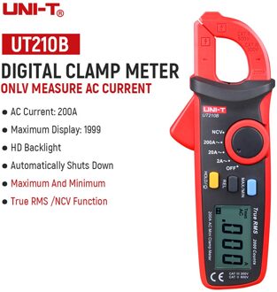 UNI-T UT210A B C D E Stroomtang Circuit Power Detectie Tester Auto Range Multimeter Dc/Ac Stroom Spanning instrumenten Bz UT210B