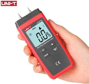 UNI-T UT377A Digitale houtvochtmeter Hygrometer Vochtigheidstester voor papier Multiplex Houten materialen LCD Backlight