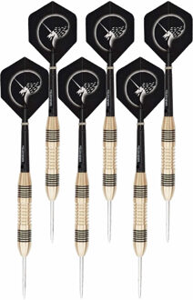 Unicorn 3x Set van 3 dartpijlen Core Brass 25 grams - Darten/darts sport artikelen pijltjes messing