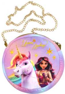 Unicorn Academy Plush Shoulder Bag Round