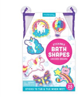 Unicorn Dreams Stickable Foam Bath Shapes - Mudpuppy