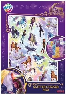 Unicorn glitter sticker boek A5