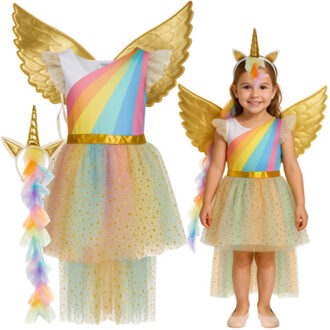 Unicorn kostuum - 3 delig - kinderen - prinses - verkleden - One size