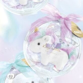 Unicorn Lip Balm with Pink Plush Keychain 1 set