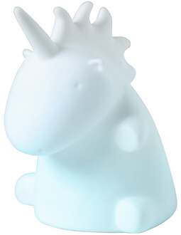 Unicorn nachtlampje LED - wit - 9x10x11,5 cm