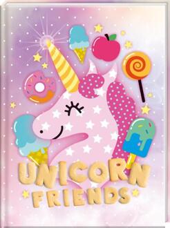 Unicorn vriendenboek - 80 Pagina's - Harde Kaft Paars