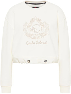 Uniek Oversize Sweatshirt Carlo Colucci , White , Dames - Xl,L,M,S