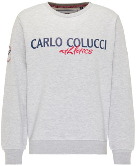 Unieke Atletico Sweatshirt Carlo Colucci , Gray , Heren - 2Xl,Xl,M
