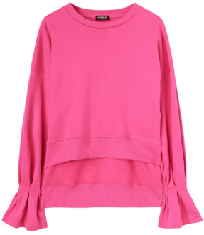 Unieke en stijlvolle sweatshirt met verwijderbare piercings Dondup , Pink , Dames - S,Xs