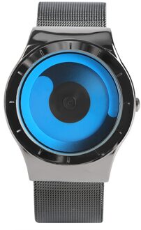 Unieke Geleidelijke Verandering Kleur Quarzt Horloge voor Mannen Draaitafel Horloge Non-analoge Mannelijke Klok Unisex Student Relogio Masculino blauw 1