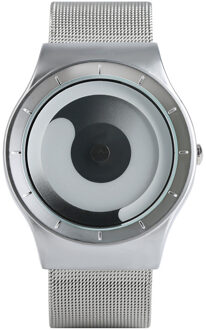 Unieke Geleidelijke Verandering Kleur Quarzt Horloge voor Mannen Draaitafel Horloge Non-analoge Mannelijke Klok Unisex Student Relogio Masculino wit 2