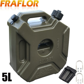 Unieke Groene 5L Brandstoftank Blikjes Spare Plastic Benzine Tanks Kan Motorfiets Auto Benzine Olie Container Brandstof-Kannen Jerrycan jerry Kan 5L groen met Lock