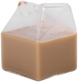 Unieke Melk Doos Glazen Beker Koffie Glas Sap Cup Pure Handgemaakte Ambachten Ei