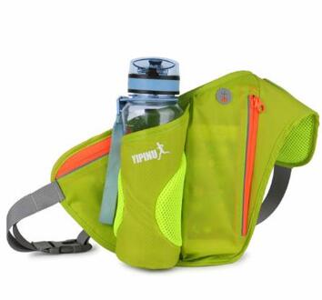 Uniesx Casual Outdoor Waterdichte Sport Taille Bum Bag Running Jogging Fietsen Riem Pouch Fles Houder groen