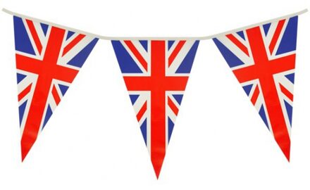 Union Jack/UK/Groot Brittanie vlaggenlijnen 7 meter Multi