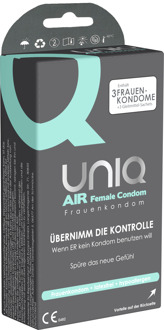 Uniq AIR Female - 3 Latexvrije Vrouwencondooms Transparant - 69 (omtrek > 14 cm)