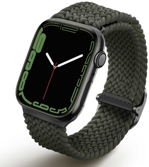 Uniq Aspen Braided bandje voor de Apple Watch Series 1 t/m 11 / SE / Ultra (44/45/46/49 mm) - Cypress Green Groen - 49 mm
