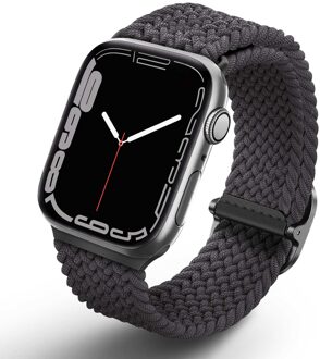 Uniq Aspen Braided bandje voor de Apple Watch Series 1 t/m 11 / SE / Ultra (44/45/46/49 mm) - Granite Grey Grijs - 49 mm